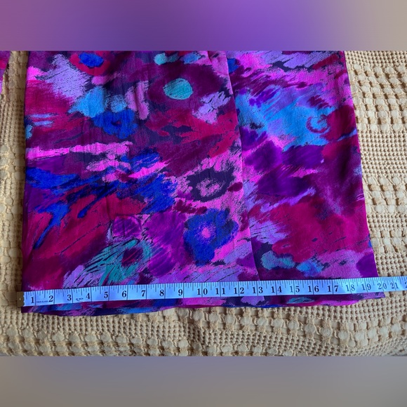 Vintage Ungaro dress,burgundy/pink/blue, size M-L - Picture 12 of 12